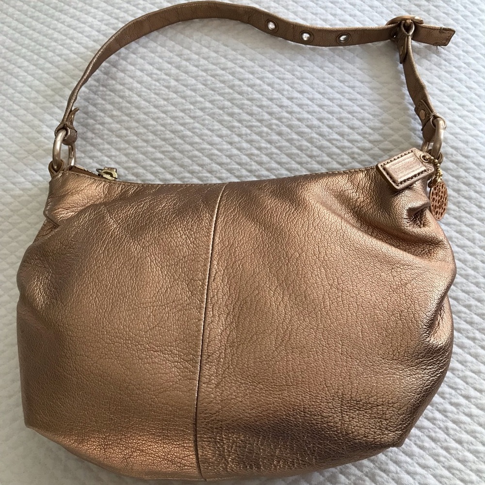 Small Coach metallic gold shoulder bag